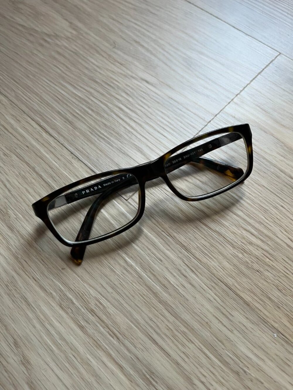 Prada Tortoiseshell Prescription Eyeglass Frames 55-16-140 with Case